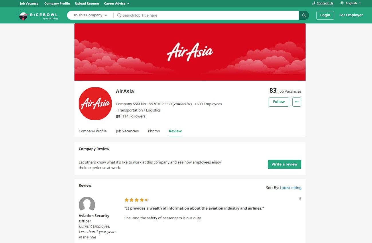 company profile review